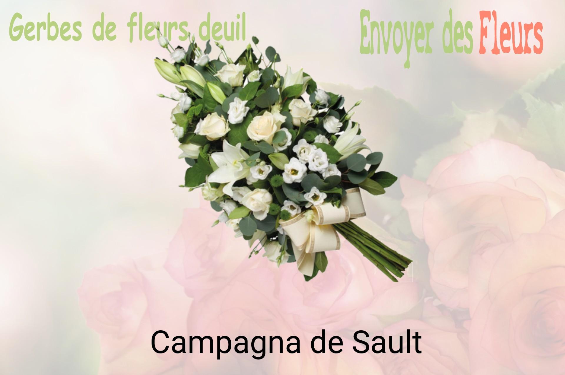 Gerbe de fleurs de deuil livrée à Campagna-de-Sault